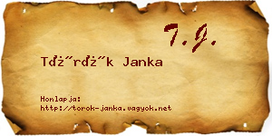 Török Janka névjegykártya
